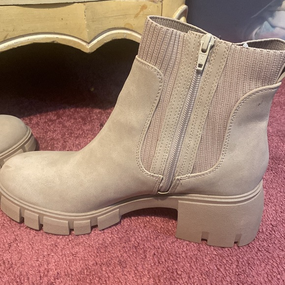 target (beige) booties. worn 2x. good as new - Picture 3 of 4